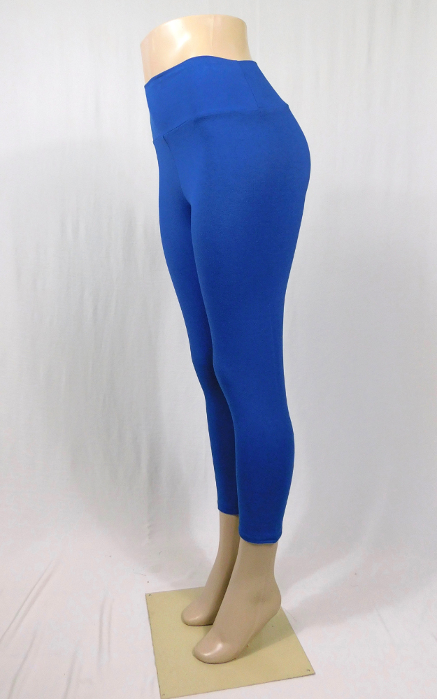 Bamboo Capri Leggings Tights - Cobalt - XL & XXL