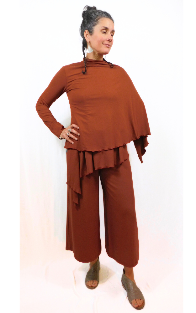 Bamboo Jersey Lettuce Wrap - Chestnut