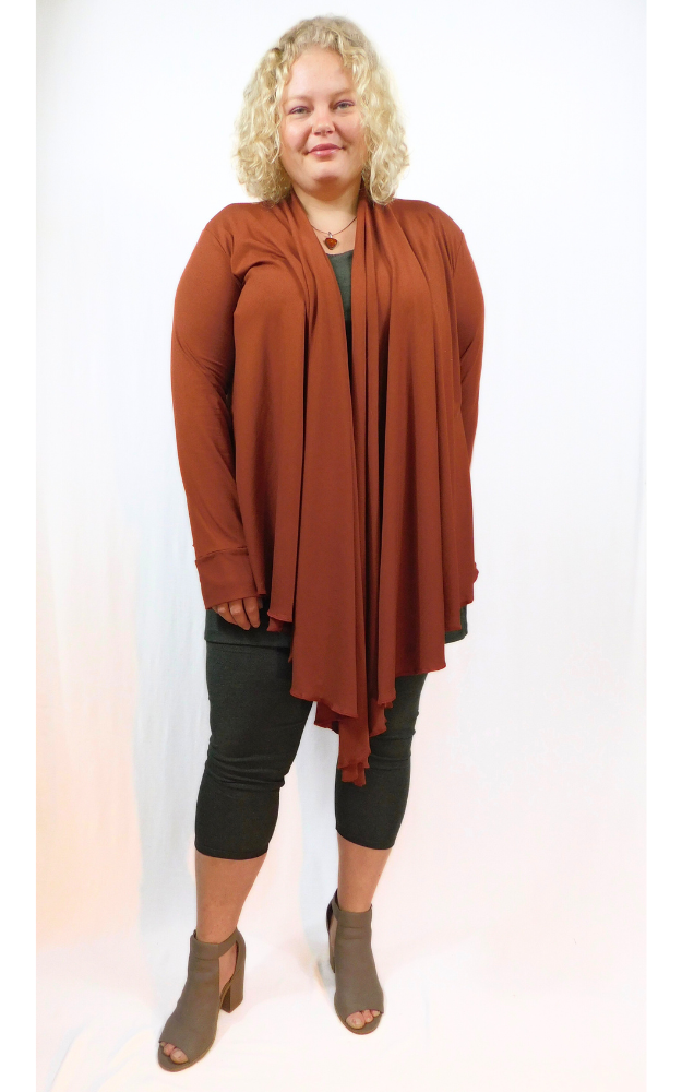 Bamboo Jersey Lettuce Wrap - Chestnut