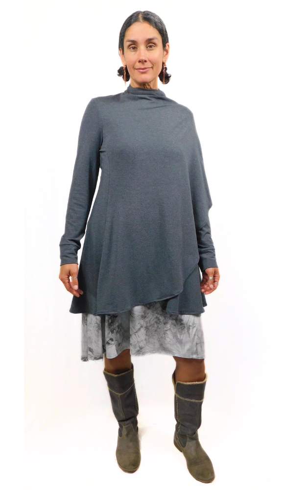 Princess Wrap Cardigan Charcoal
