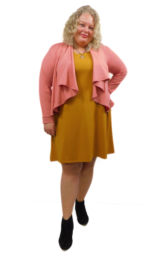 Short Wrap Cardigan - PLUS - Canyon (Peach)