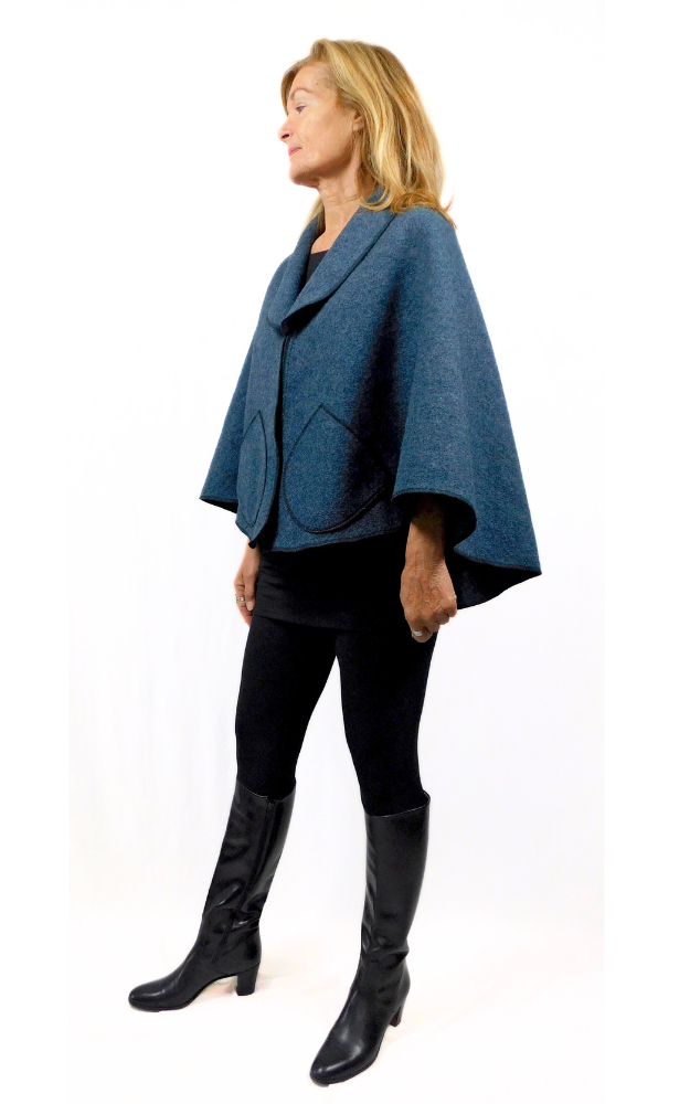 Navy hot sale wool cape