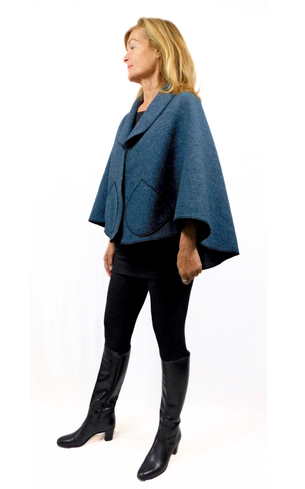Boiled wool cape hotsell