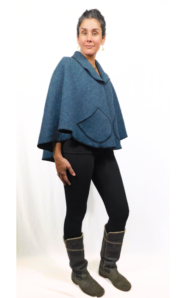 Boiled wool cape best sale