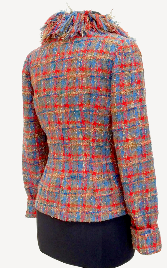 Brenda's Collection - Wool Tweed Couture Jacket - M