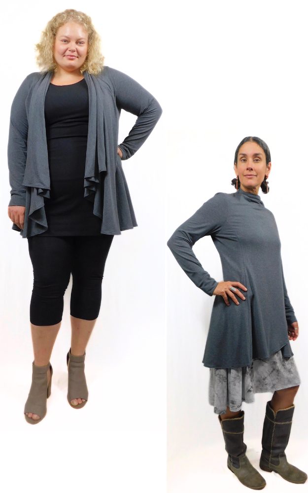 Princess Wrap Cardigan Charcoal