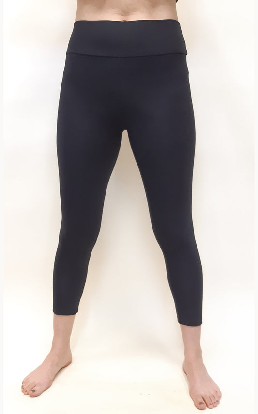 Bamboo Capri Leggings Tights - Dark Grey/Black/Moroccan