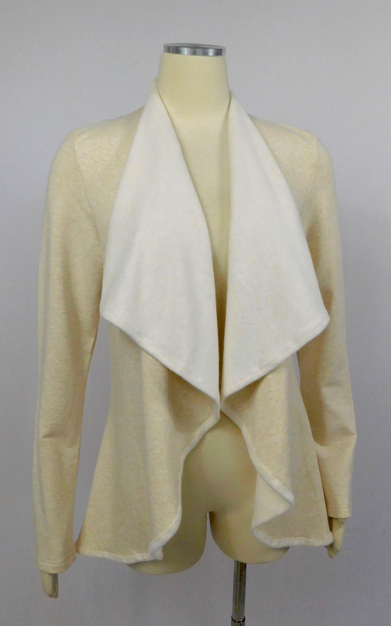 Bamboo Fleece Short Panel Back Jacket ivory