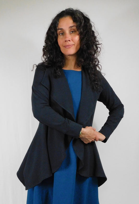 Hemp Organic Cotton Panel Cardigan Everglade