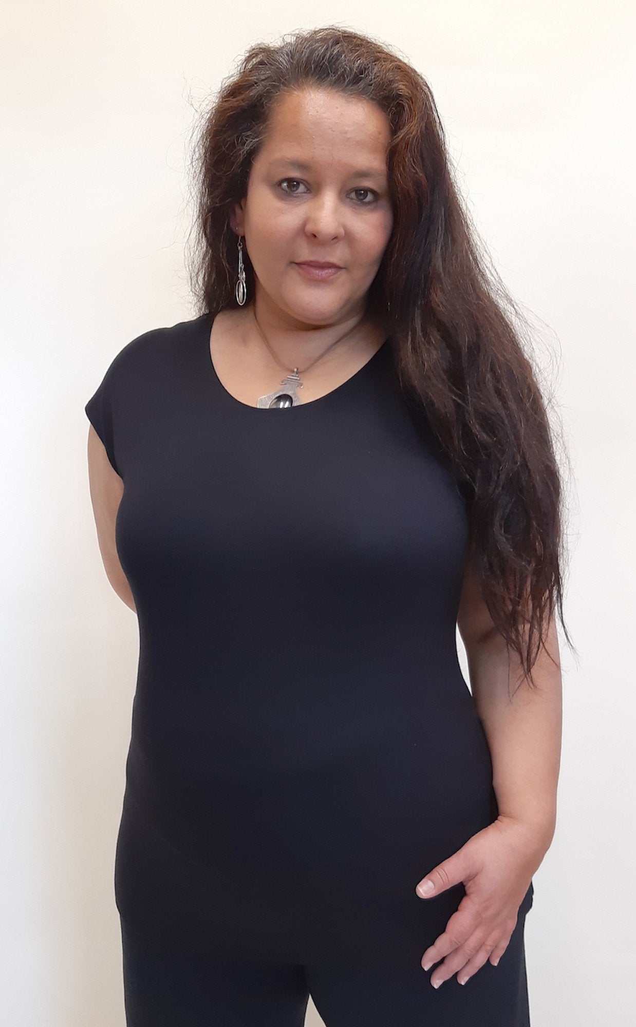 Bamboo Cap Sleeve T-shirt Black