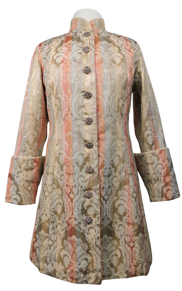 A patterned coat on a white background