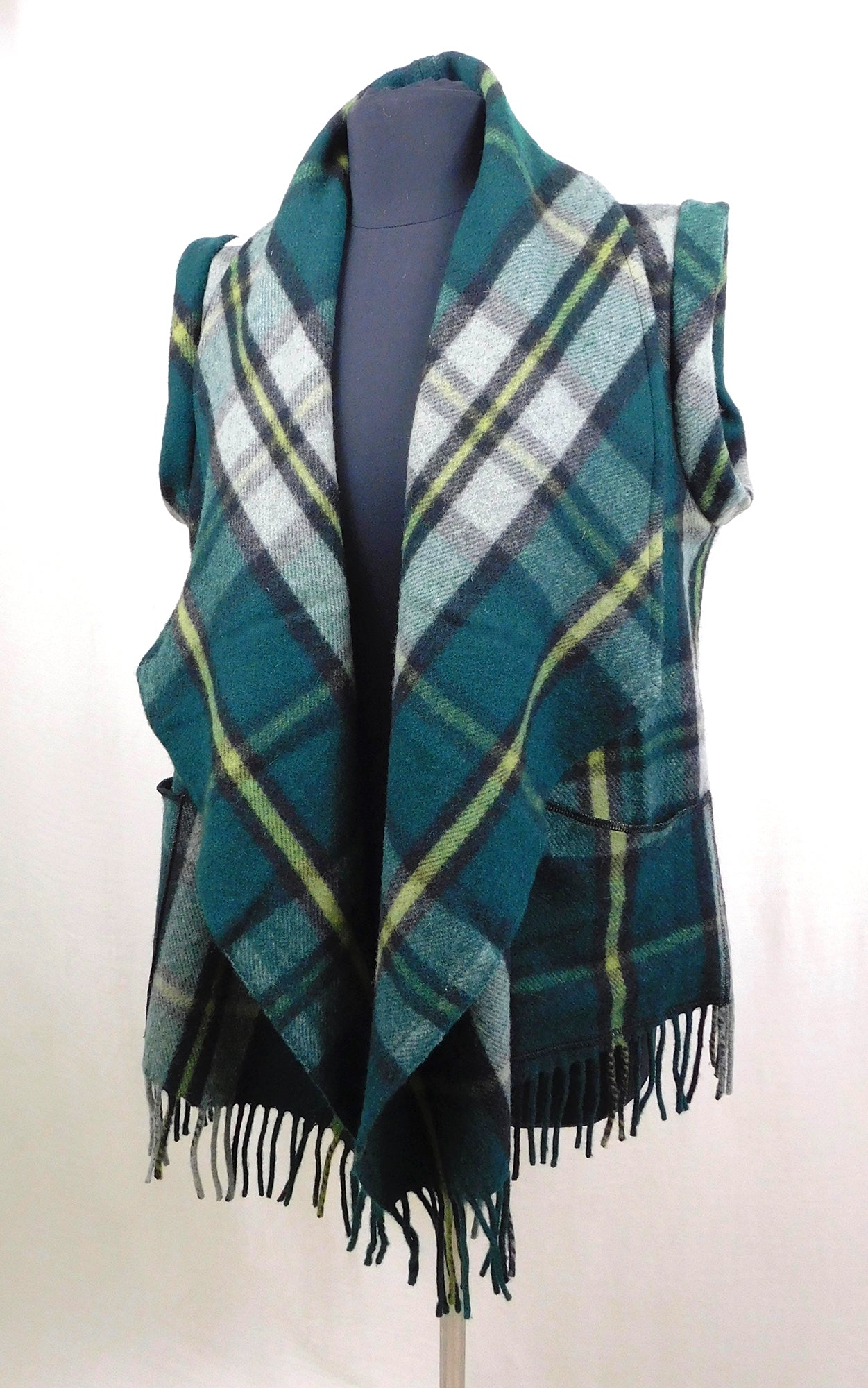 Merino Wool Tartan Vest Jacket - Cape Breton - Size L/XL