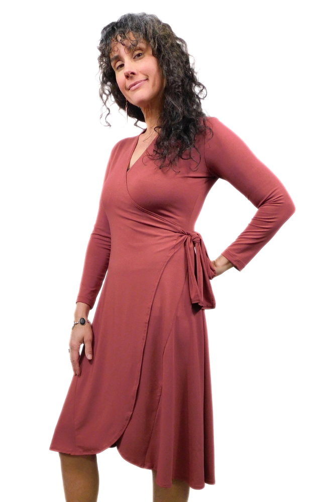 Wrap Dress - Marsala