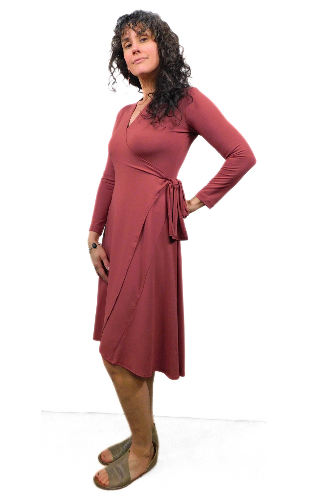 Wrap Dress - Marsala