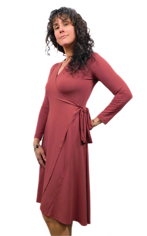 Wrap Dress - Marsala