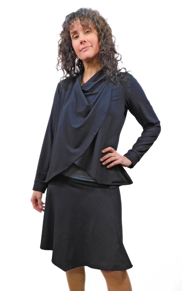 Short Wrap Cardigan - Black