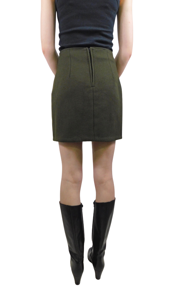 Green skirt back