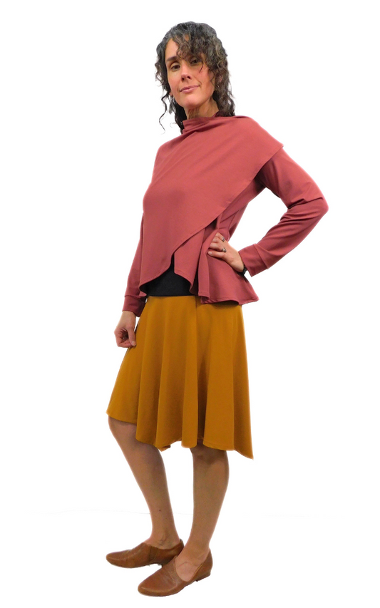 Short Wrap Cardigan - Marsala