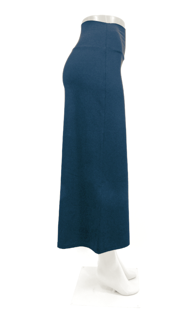 Bamboo Stretch French Terry Xtra Wide Capri Pant - Steel Blue