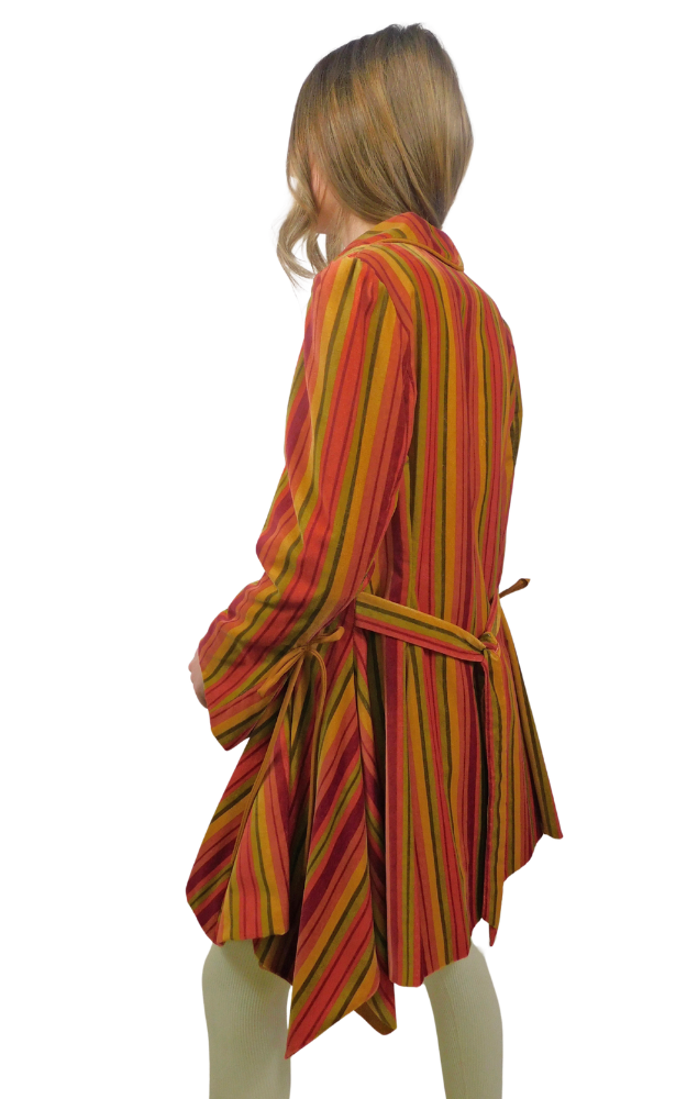 Brenda's Collection - Striped Velvet Couture Coat - Small
