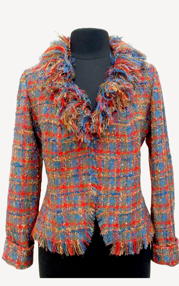 Brenda's Collection - Wool Tweed Couture Jacket - M