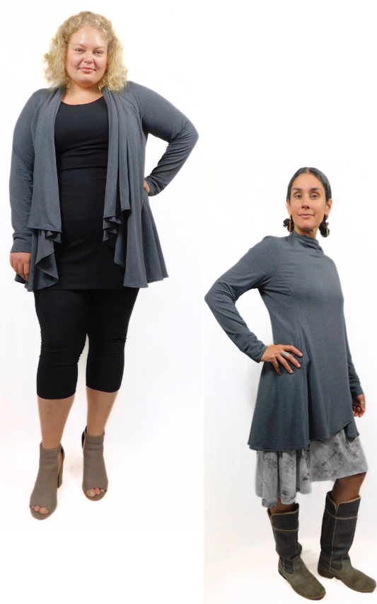 Princess Wrap Cardigan Charcoal
