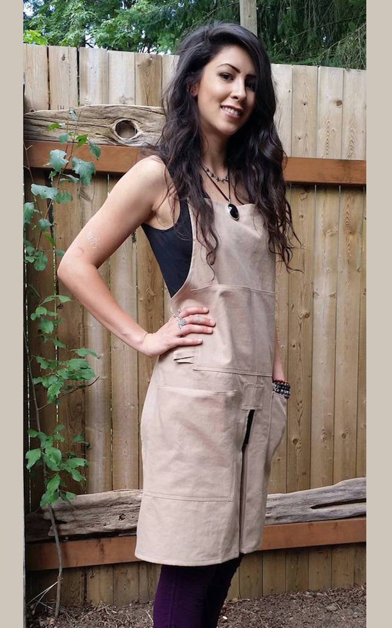 Hemp Canvas Artisan Apron Sand - One Size - SALE – Brenda Laine Designs