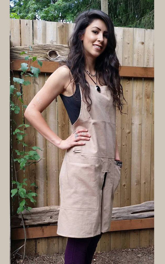 Hemp Canvas Artisan Apron Sand - One Size - SALE