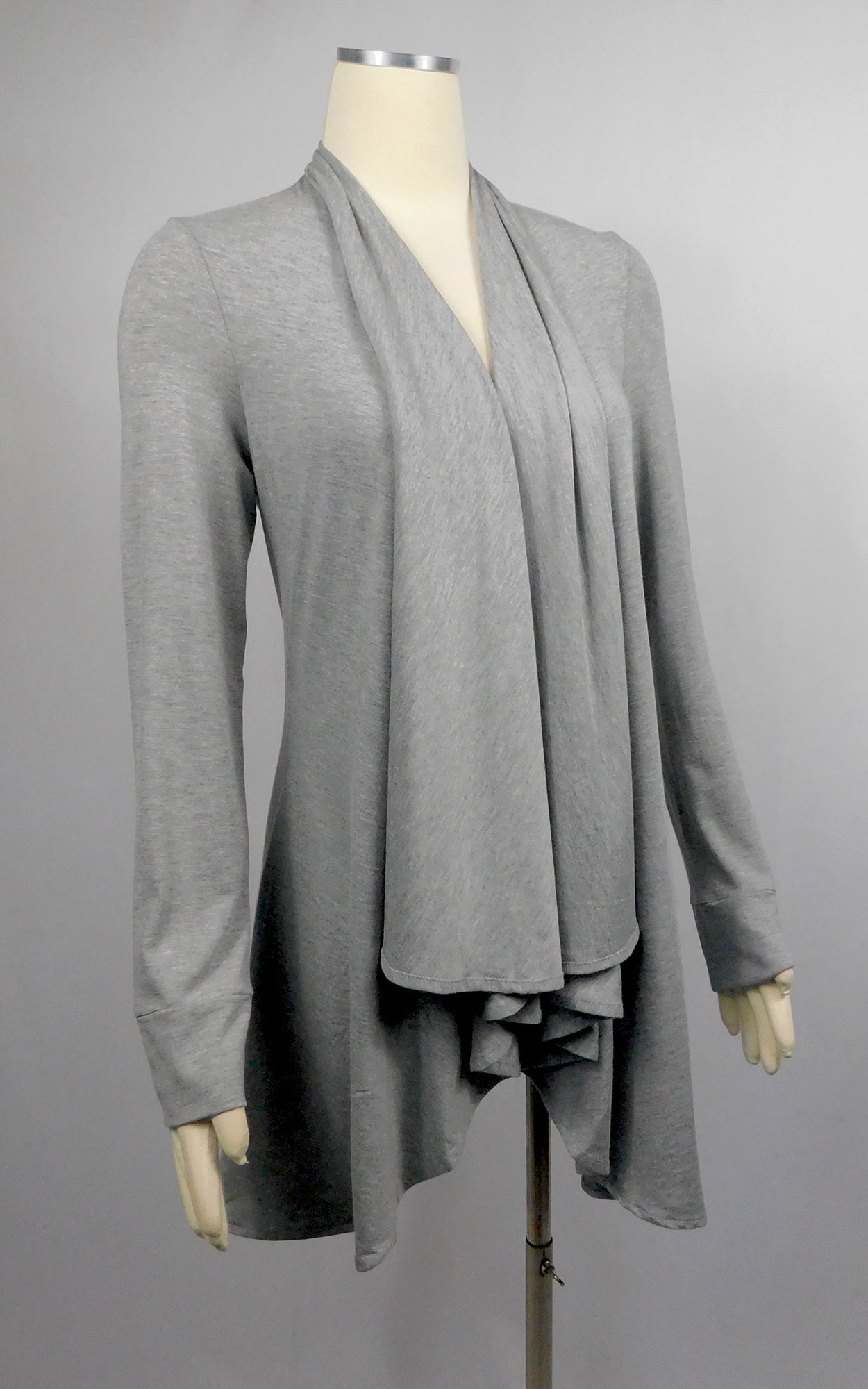 Bamboo Princess Wrap Cardigan - Heather Pearl Grey