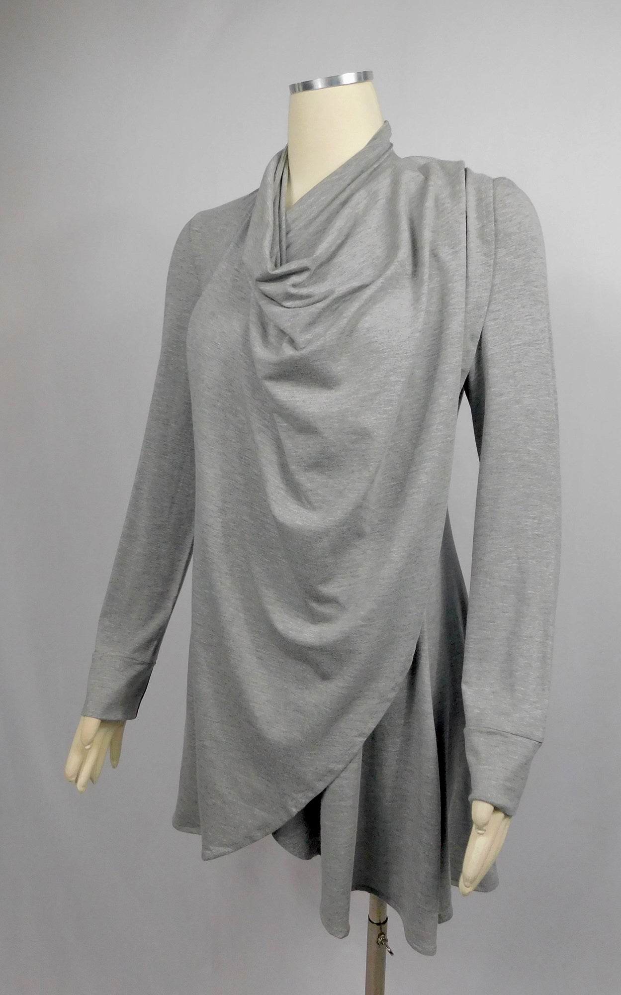 Bamboo Princess Wrap Cardigan - Heather Pearl Grey