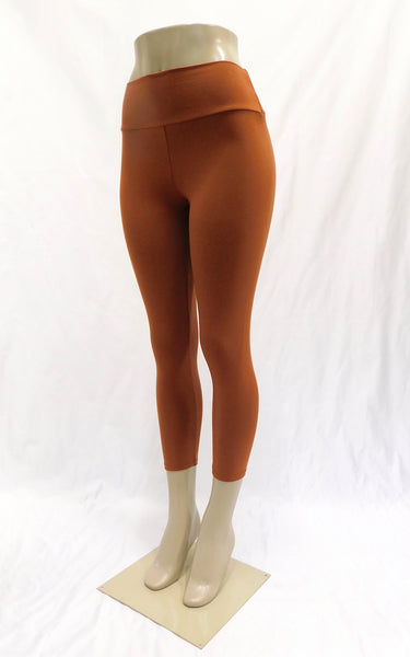 Women's basic Capri leggings brown, 6,95 €