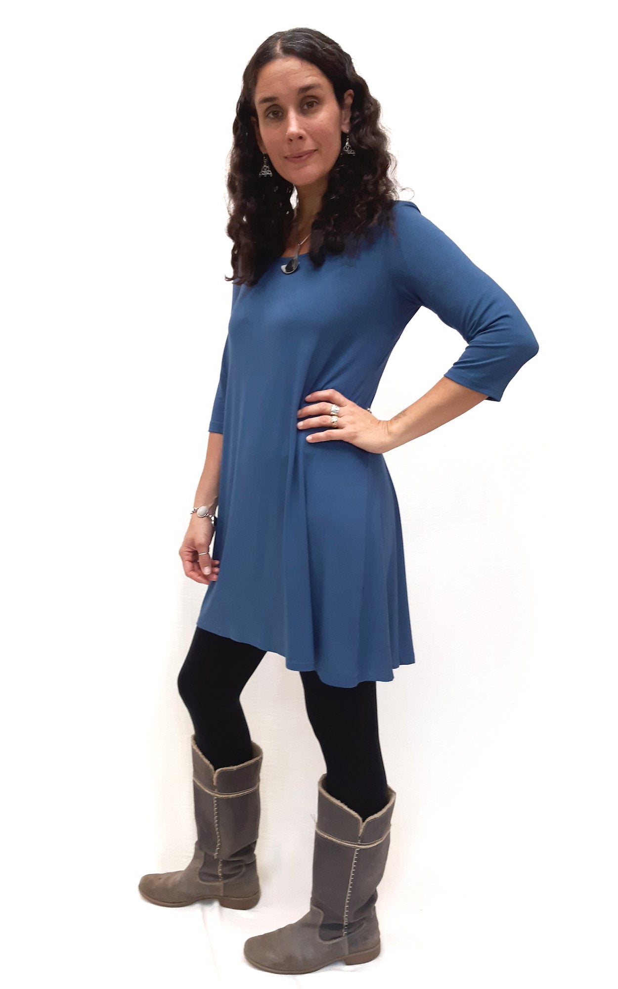 Bamboo Long Tunic Top - Blue or Marine