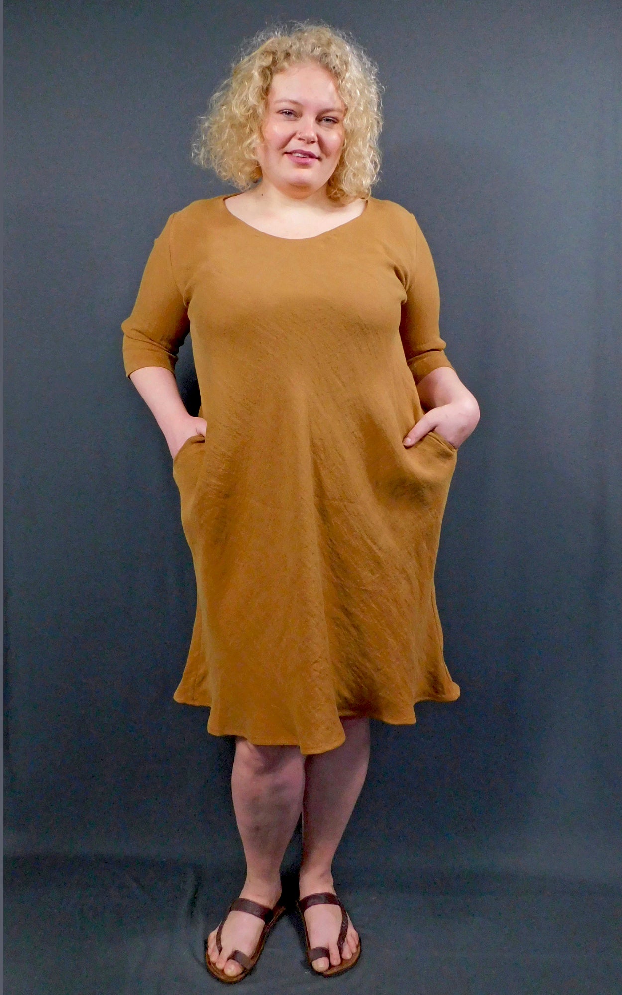 LINEN Tunic DRESS With Pockets -  Canada