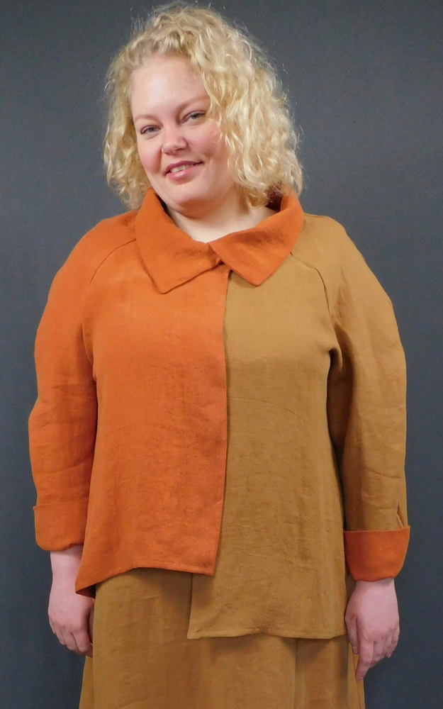 100% LINEN Jacket - Design Studio Sample Size 2-3XL