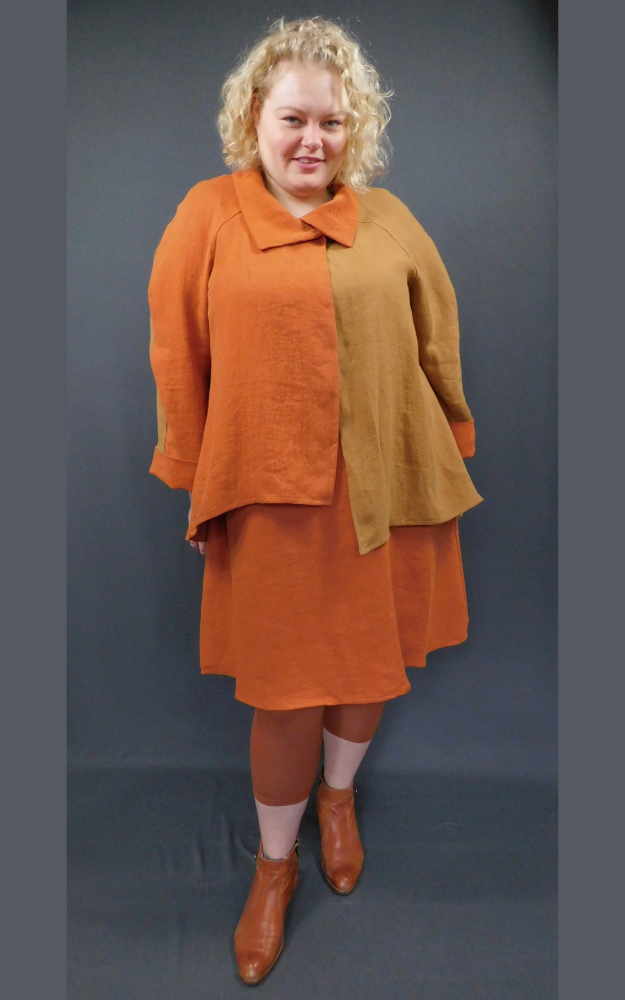 100% LINEN Jacket - Design Studio Sample Size 2-3XL