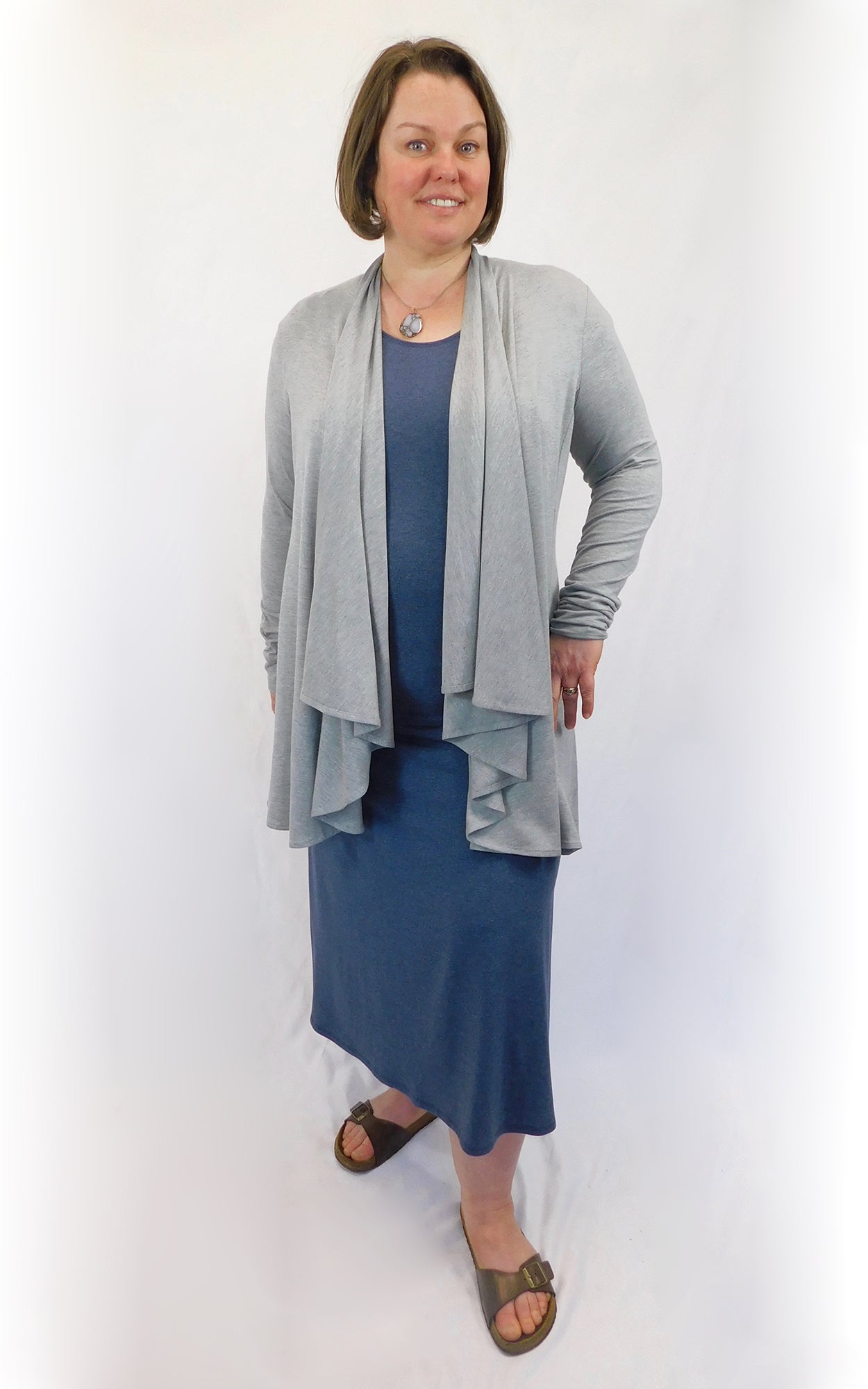 Bamboo Princess Wrap Cardigan - Heather Pearl Grey