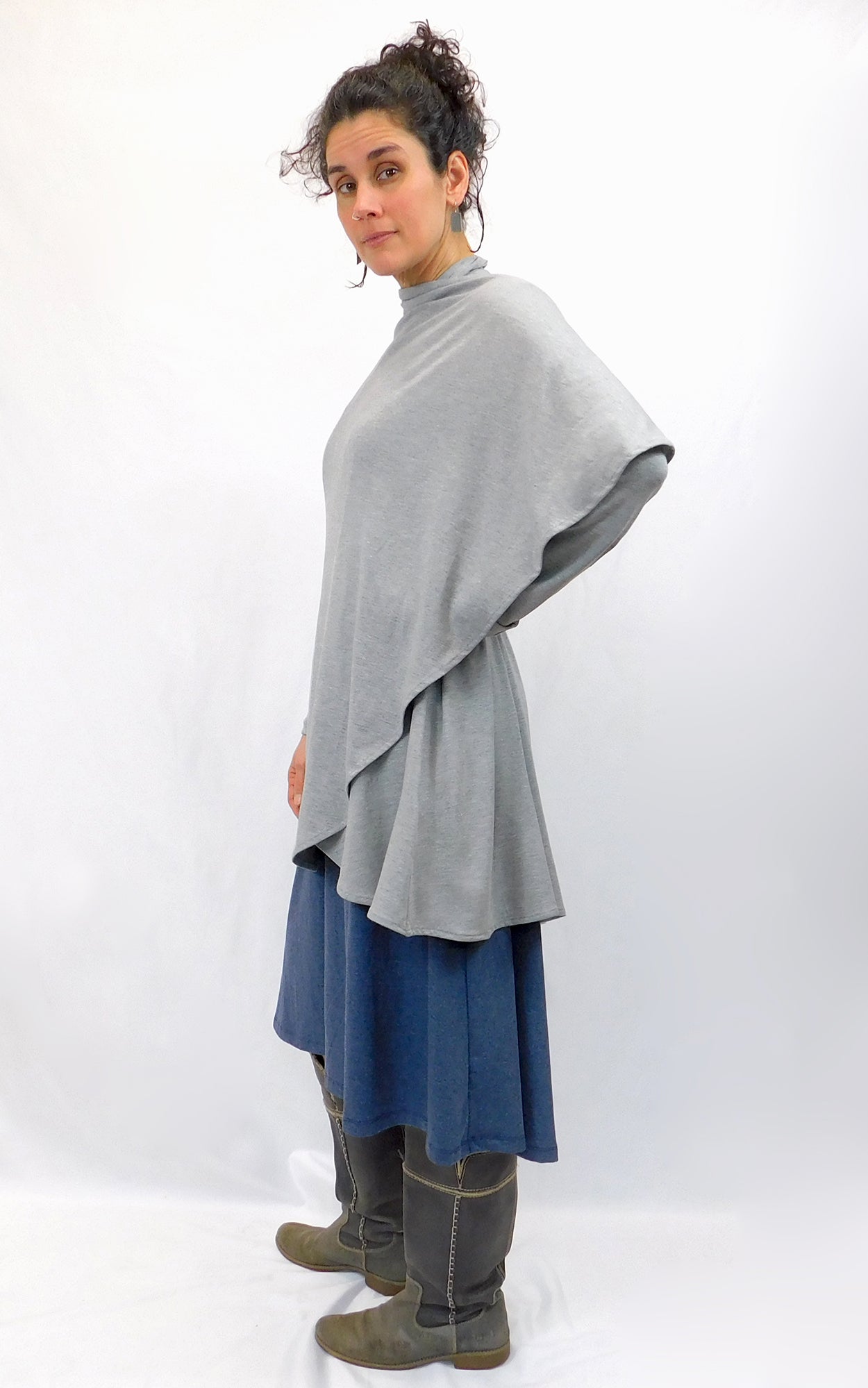 Bamboo Princess Wrap Cardigan - Heather Pearl Grey