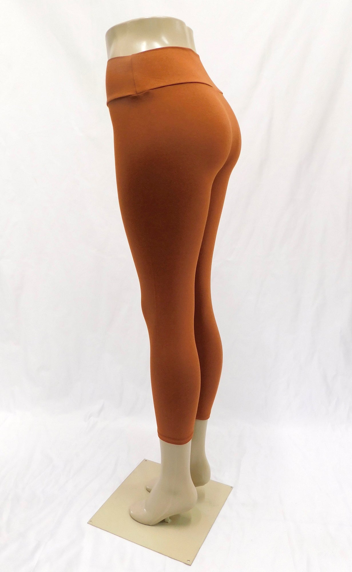 Bamboo Capri Leggings Tights - Rust – Brenda Laine Designs