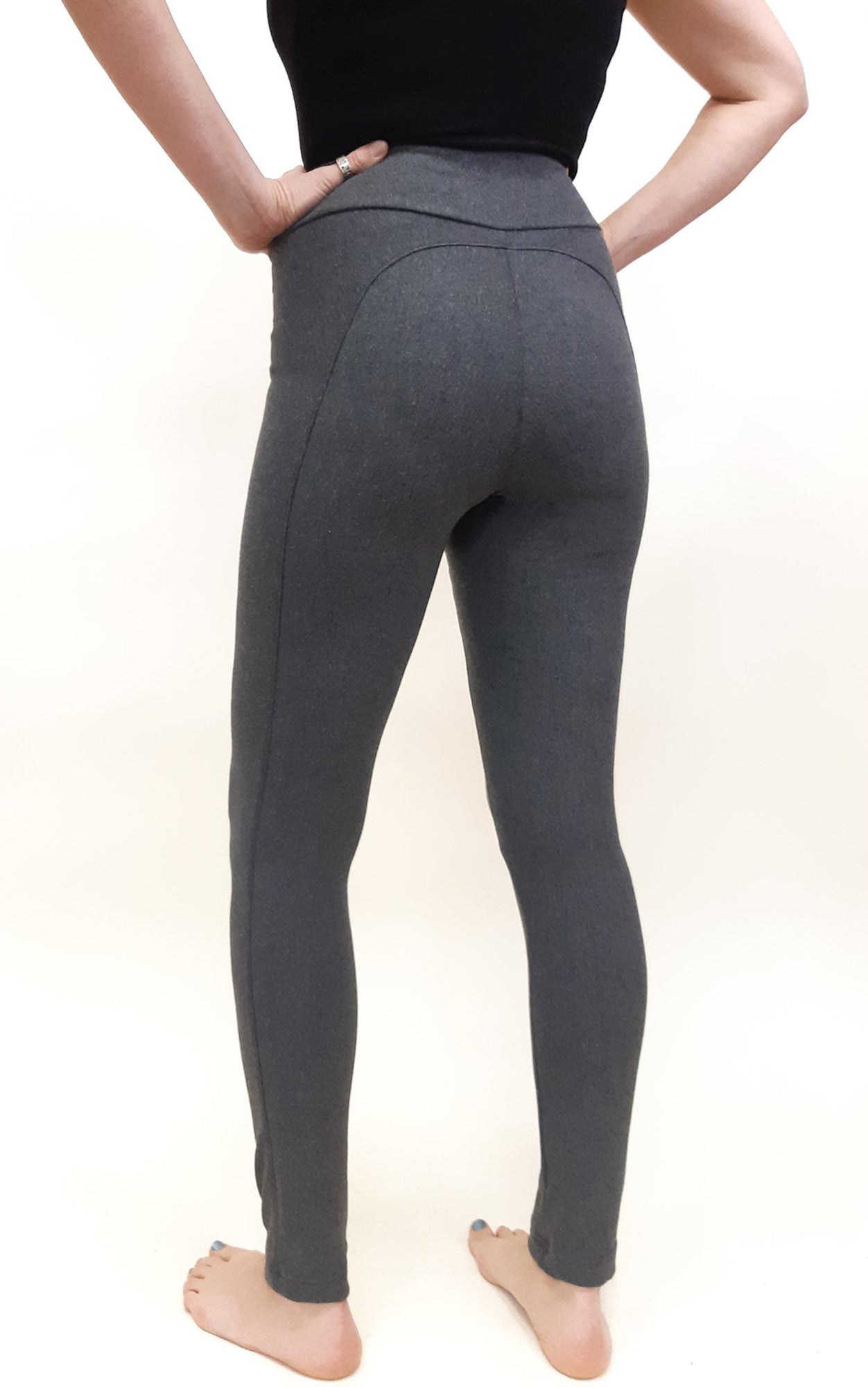 Bamboo Terry Leggings Riding Tights Charcoal